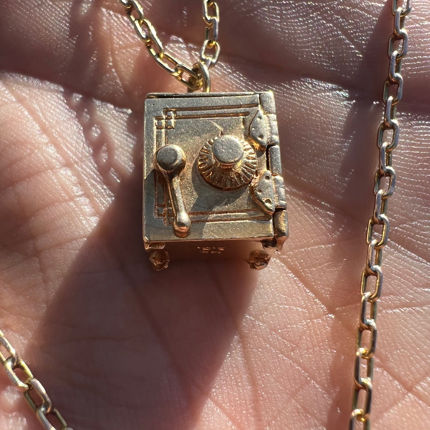 Mid-Century 14k Safe Pendant
