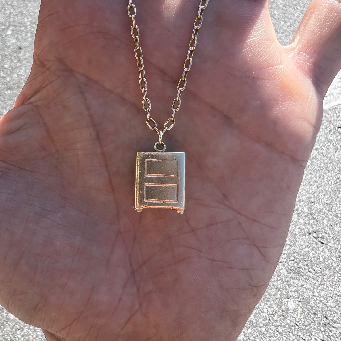 Mid-Century 14k Safe Pendant