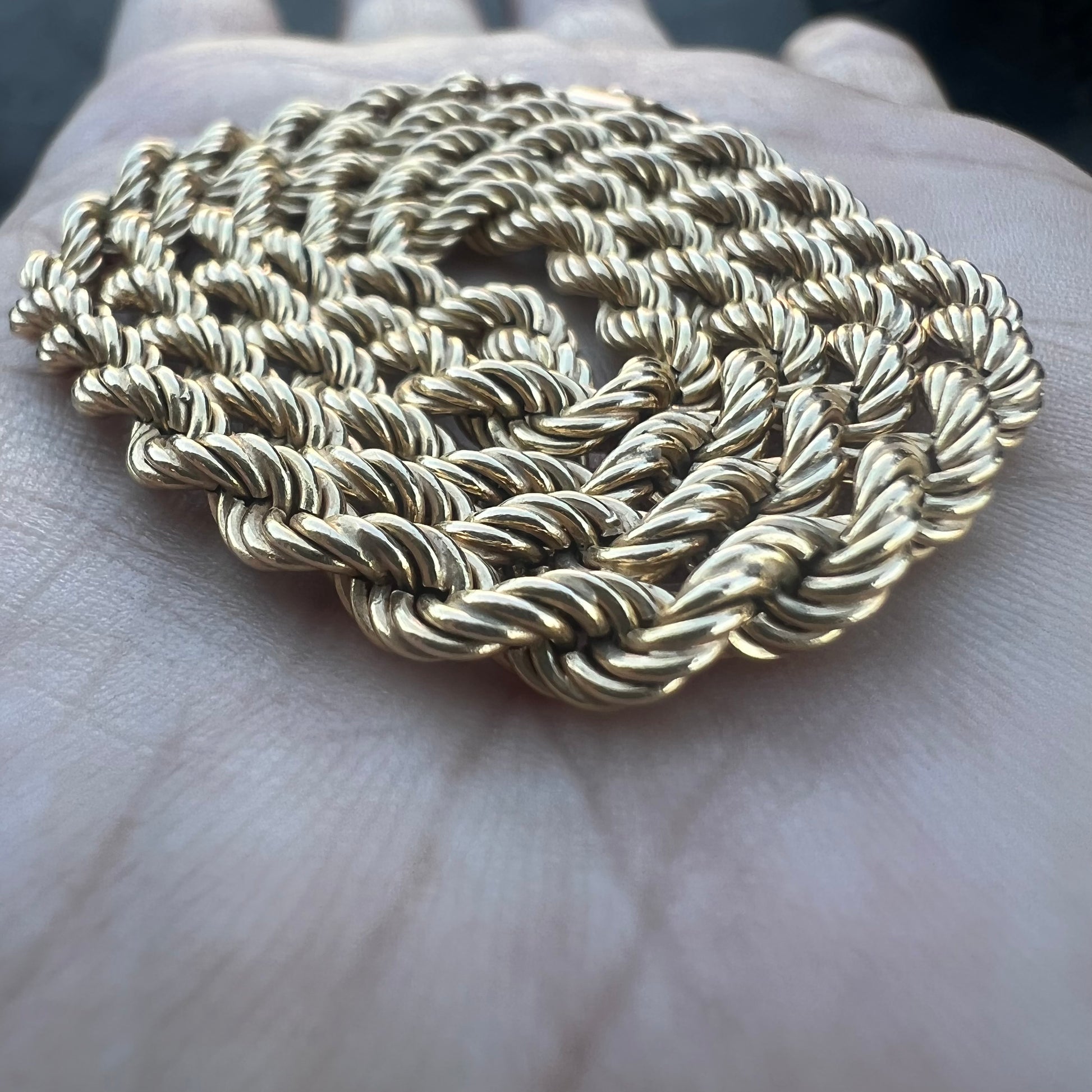 Italian Rope Chain Types 1980’s 14k Thick Italian Rope Chain Necklace (18.5”) – Escaped Remains
