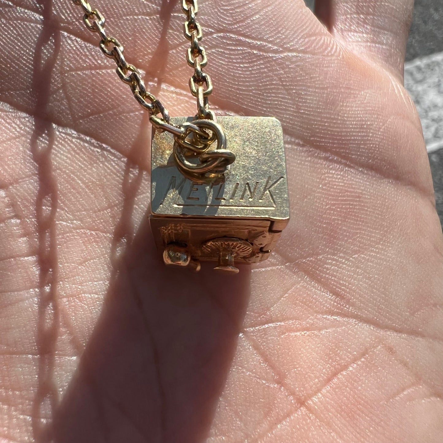 Mid-Century 14k Safe Pendant