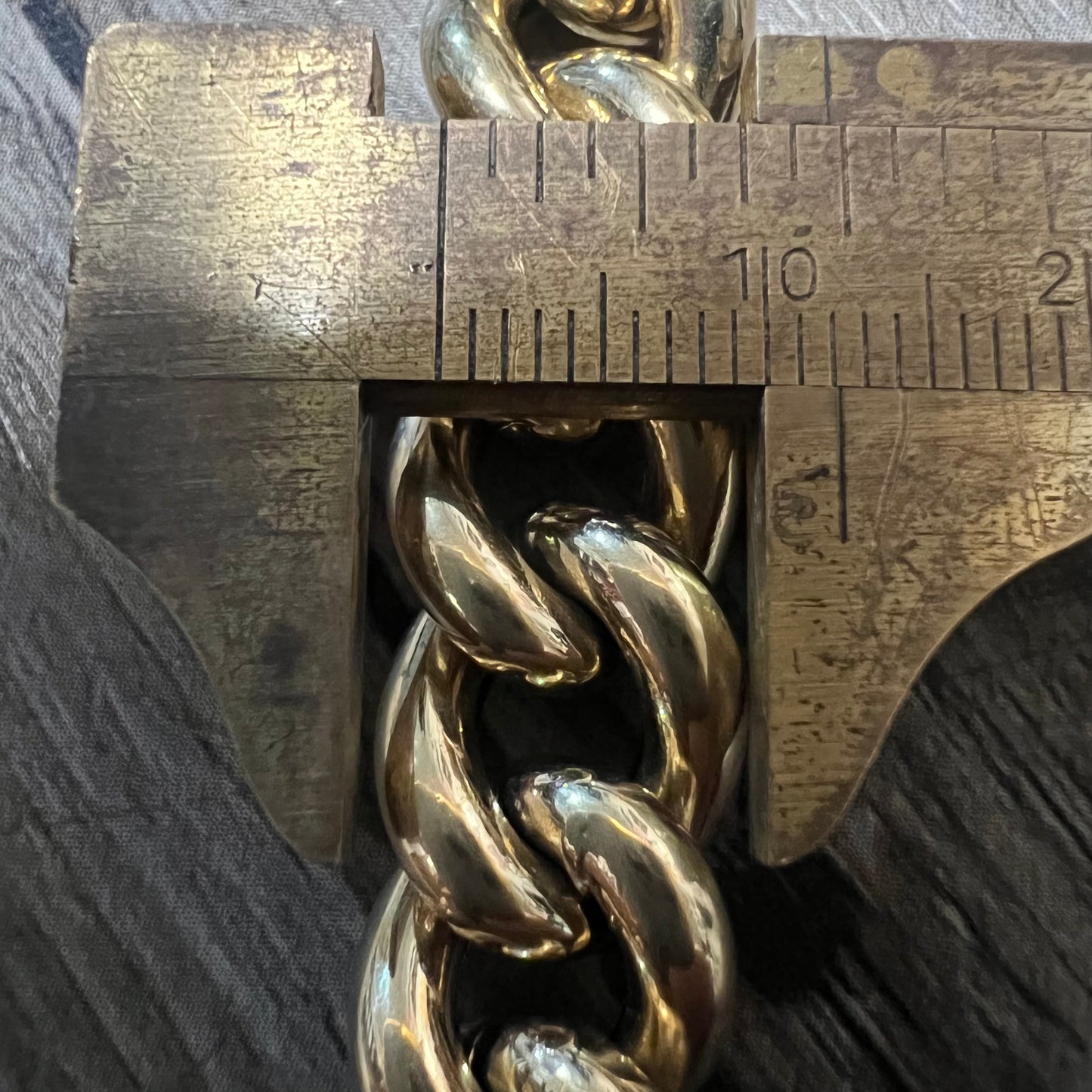 Vintage 14k Super Chunky Curb Link Bracelet By H.W Burdick