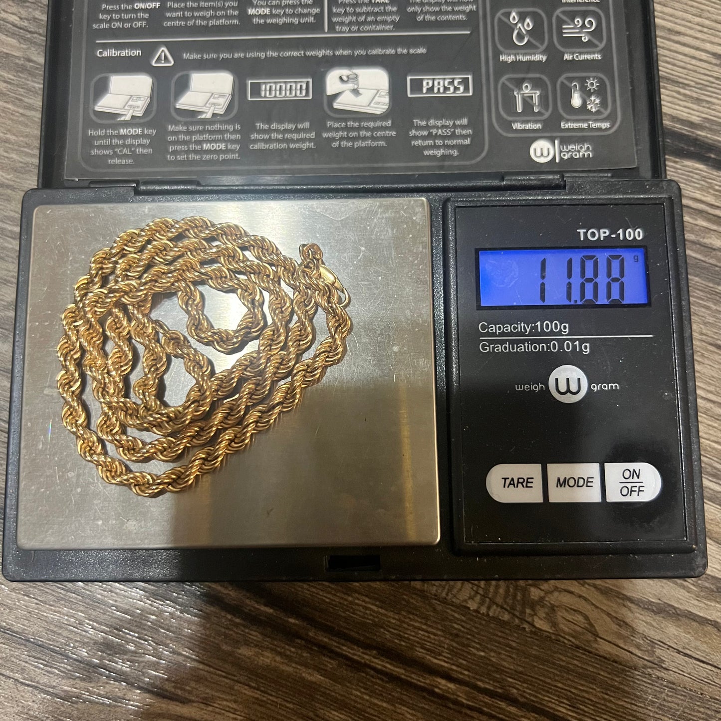 1980’s 14k Thick Italian Rope Chain Necklace (18.5”)