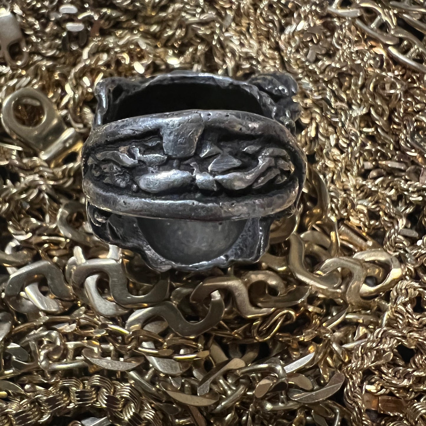Vintage Sterling/.925 Medusa Ring