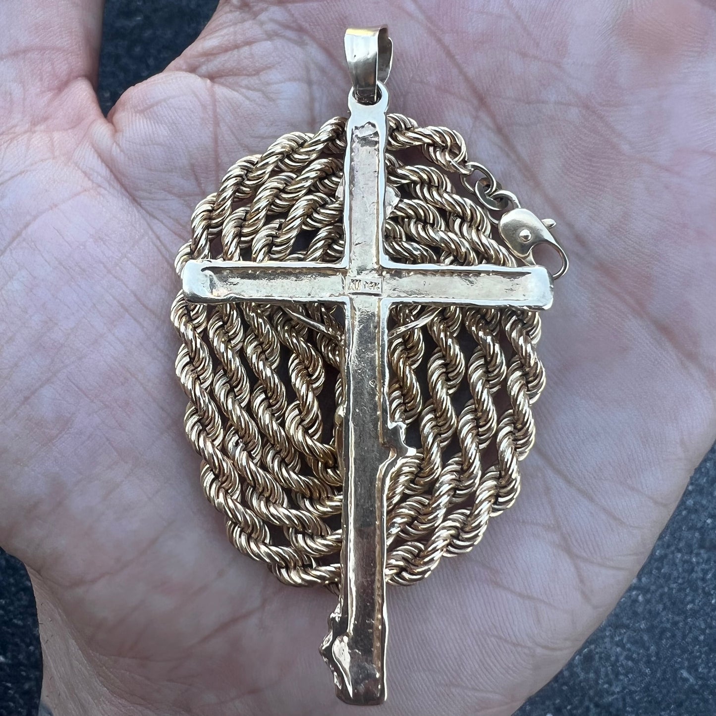 Vintage 14k Diamondcut Crucifix