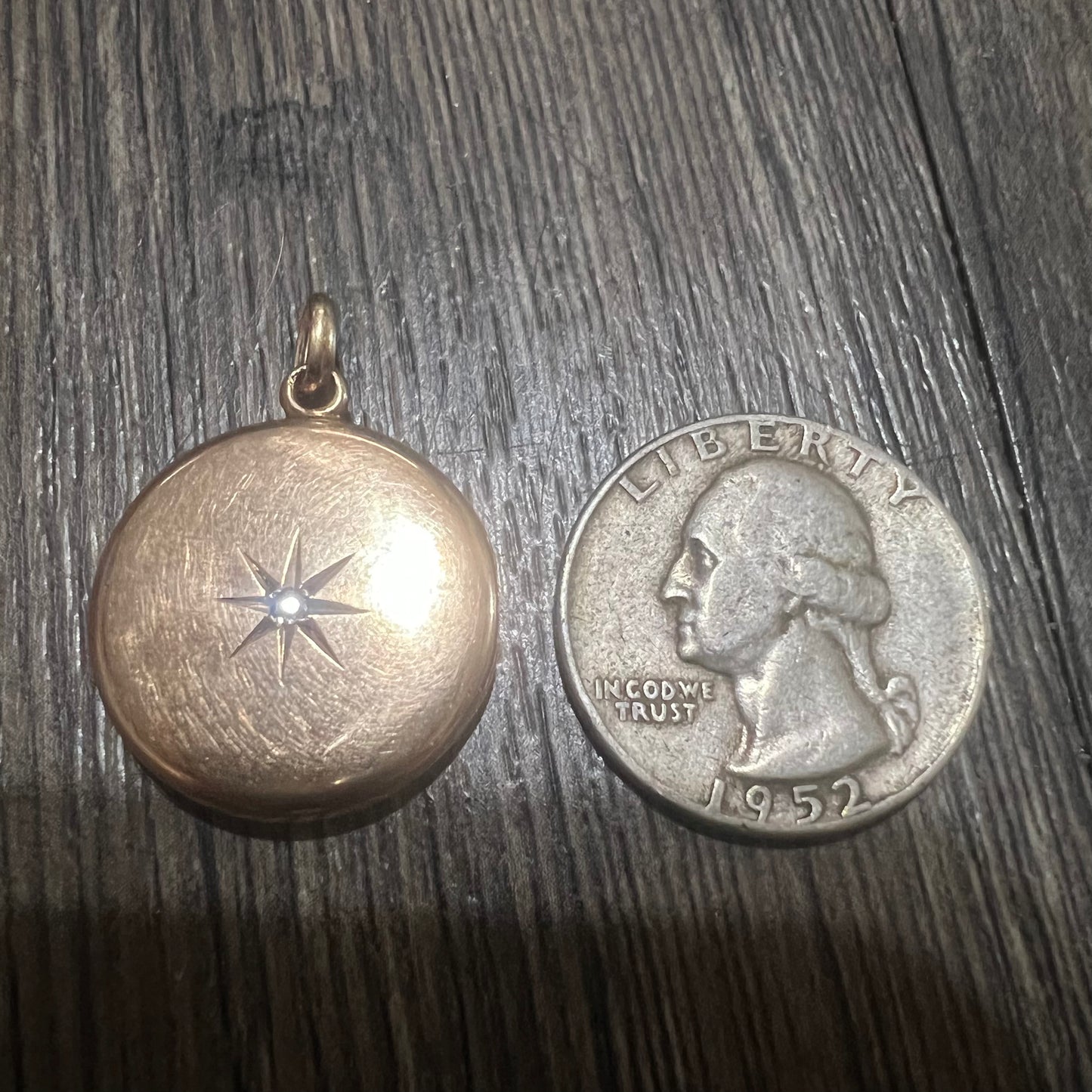 Victorian 10k Diamond Starburst Locket