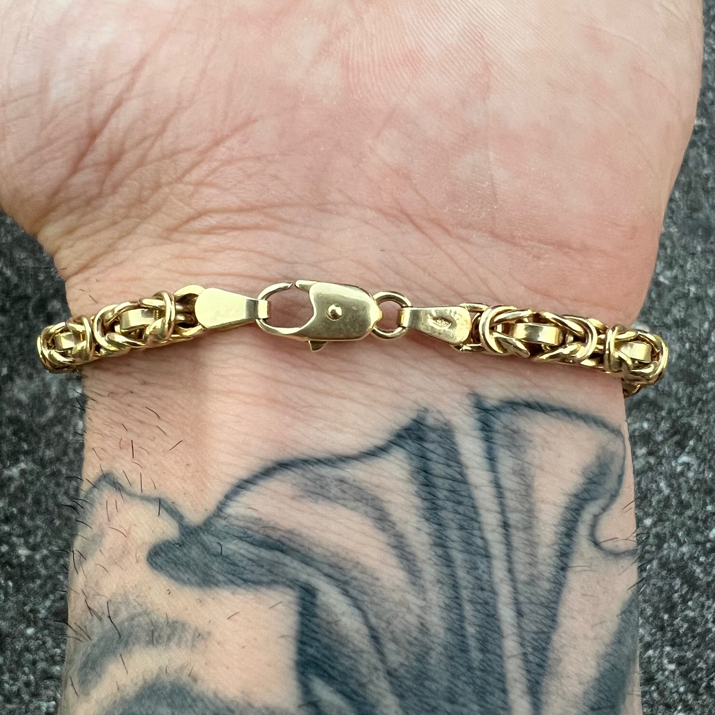 Vintage Solid 18k Byzantine Bracelet