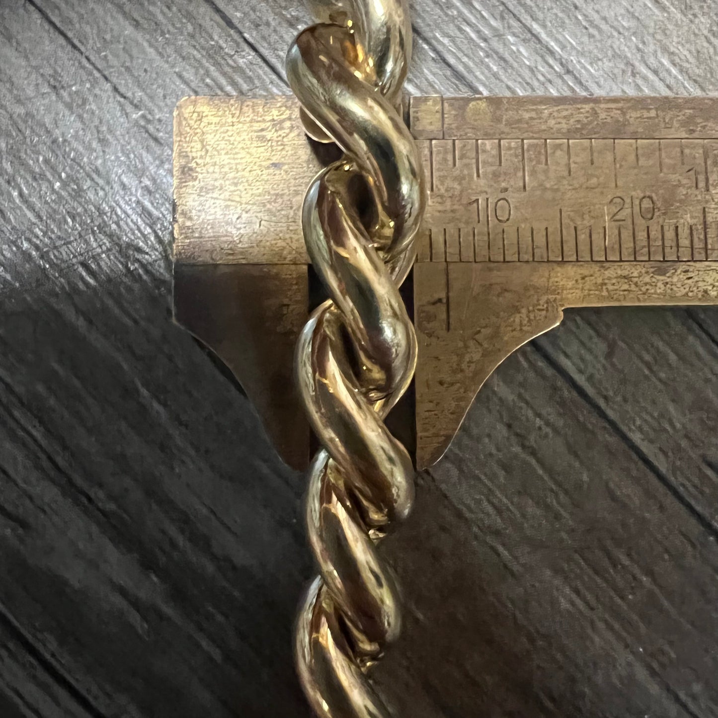 Vintage 14k Super Chunky Curb Link Bracelet By H.W Burdick