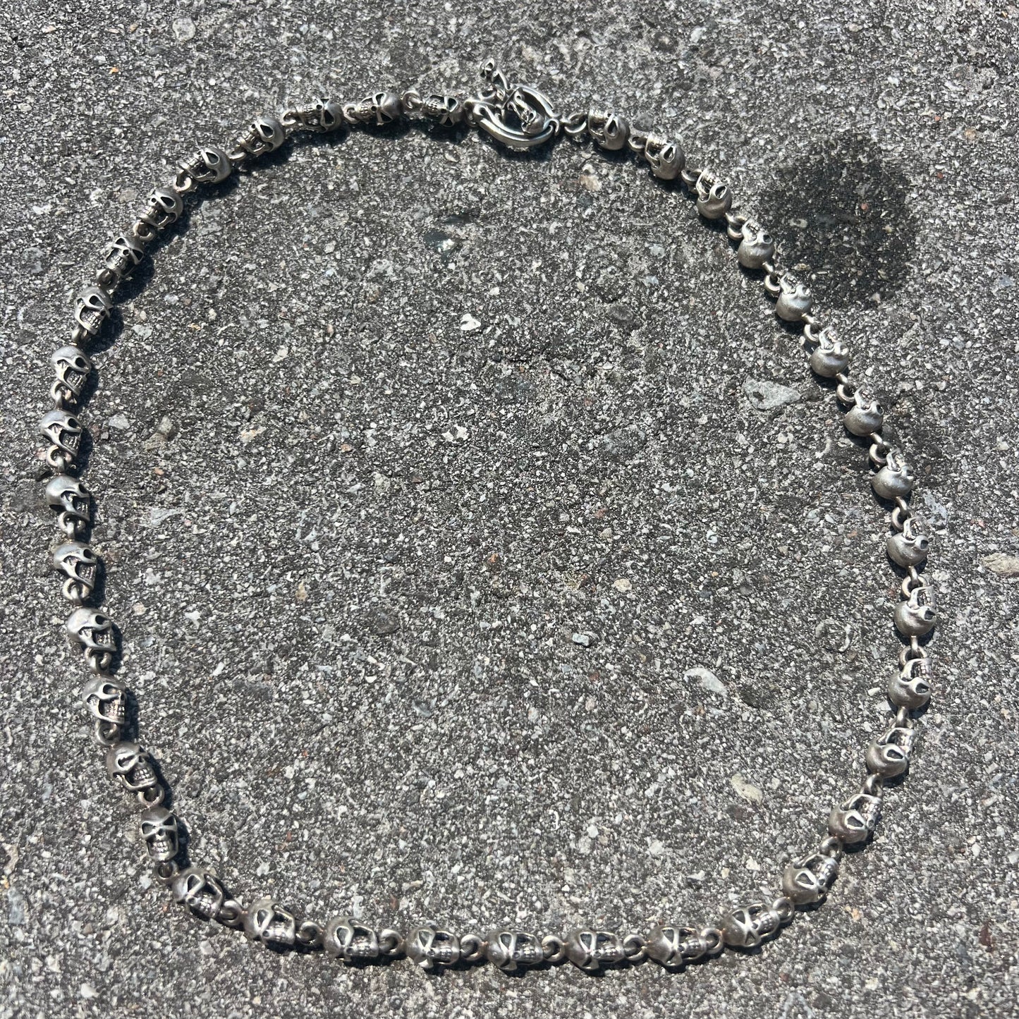 Solid Sterling/.925 Heavy Skull Necklace