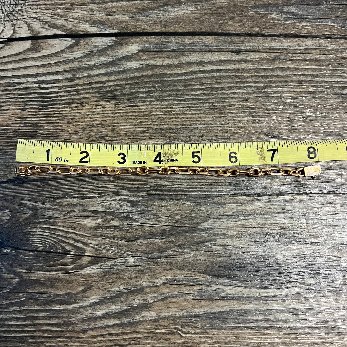 Vintage Solid 14k Hermés Style “Biker Chain” Bracelet
